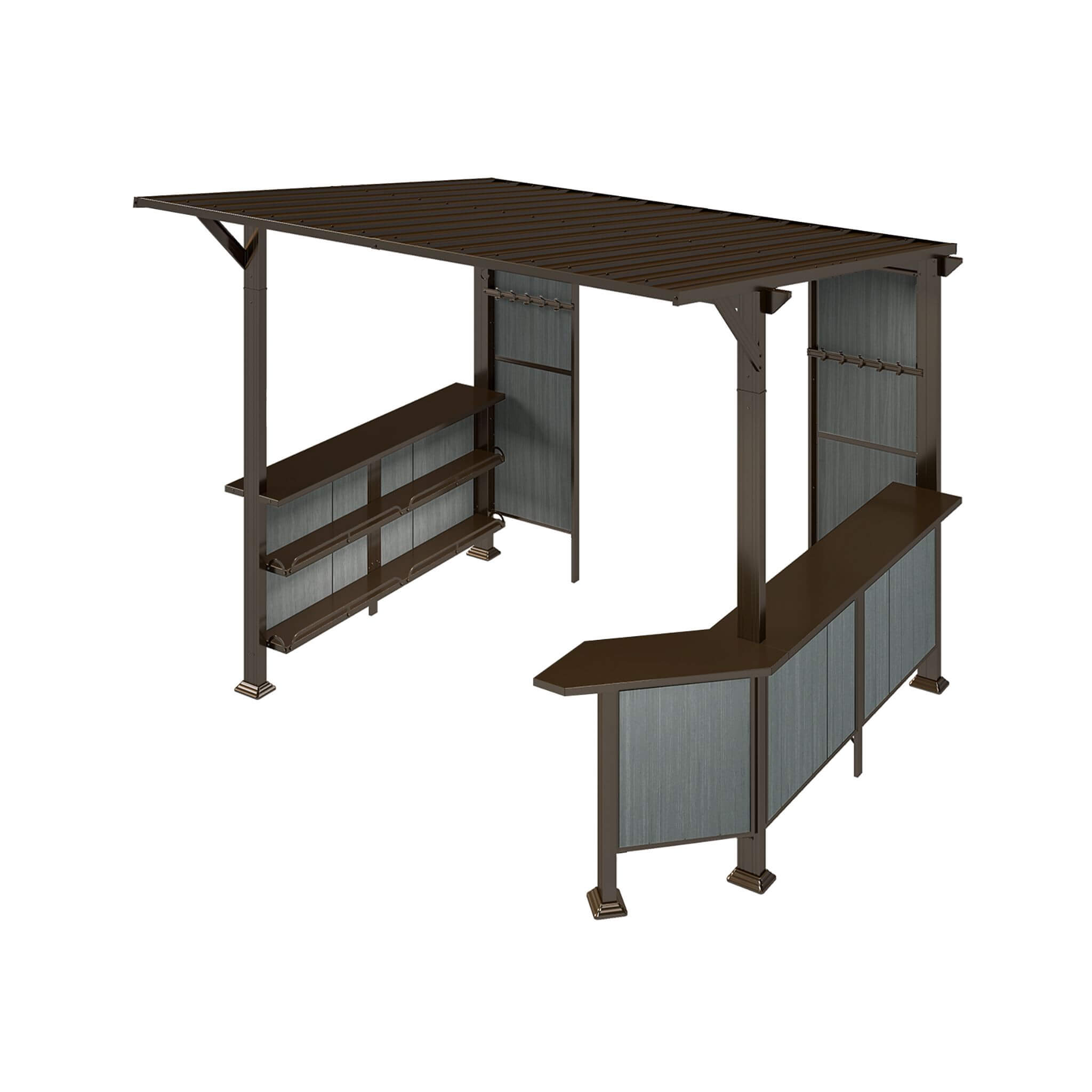 Alora Premium Outdoor Hardtop Grill Gazebo With Shelves