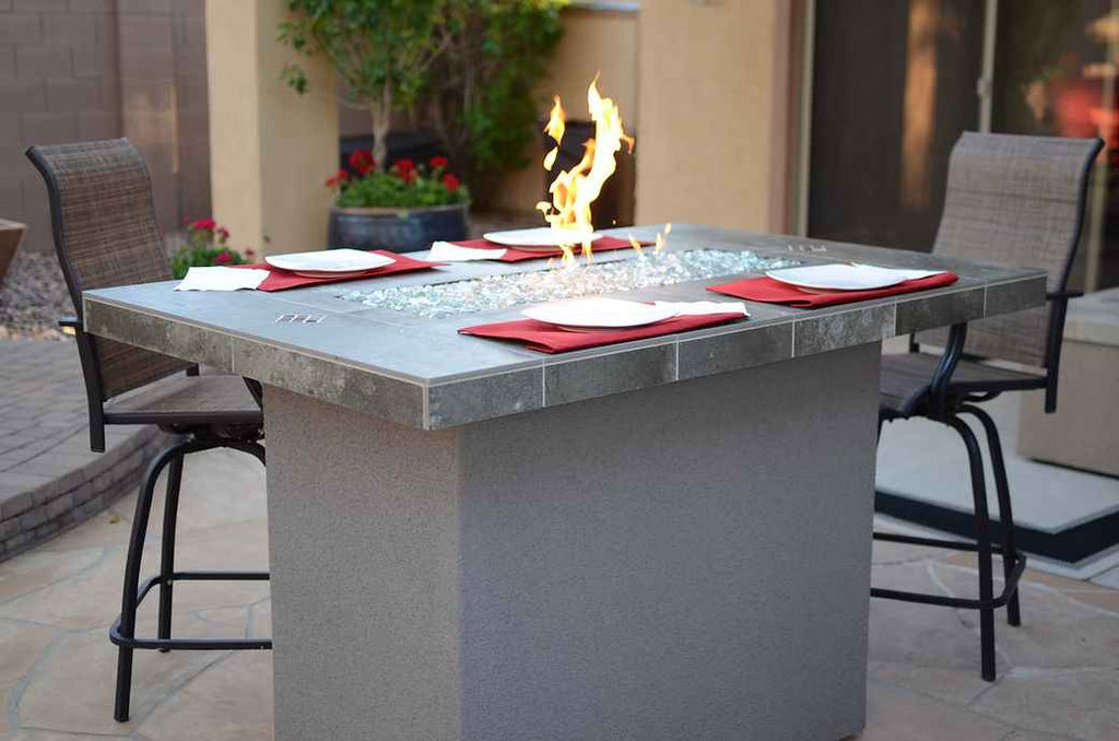 Entertainer Outdoor Fire Pit Table – 6 Ft with Fire Glass