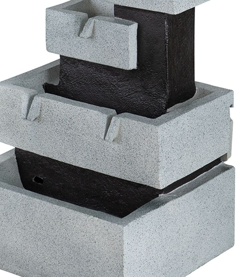 4 Tier Block Fountain With Light for Indoor and Outdoor