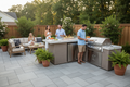 KoKoMo Outdoor Kitchen Island with Fire Feature – 7'6" x 9'