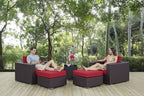 Modway Convene Outdoor Sectional Set - 5-Piece Patio Furniture for Ultimate Comfort
