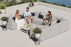 Patio Elegance Sectional Sofa - Saybrook 8-Piece Outdoor Upholstered Sofa by Modway