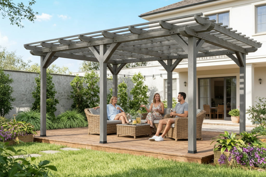 Premium Outdoor Wooden Grape Trellis Pergola