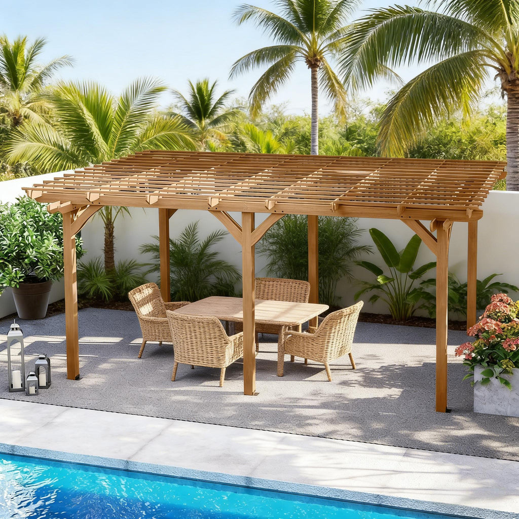Premium Outdoor Wooden Grape Trellis Pergola