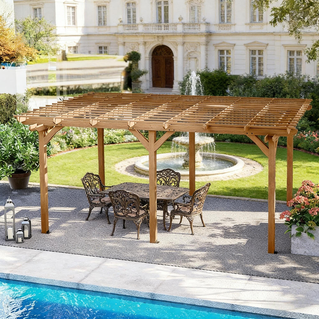 Premium Outdoor Wooden Grape Trellis Pergola