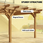 Premium Outdoor Wooden Grape Trellis Pergola