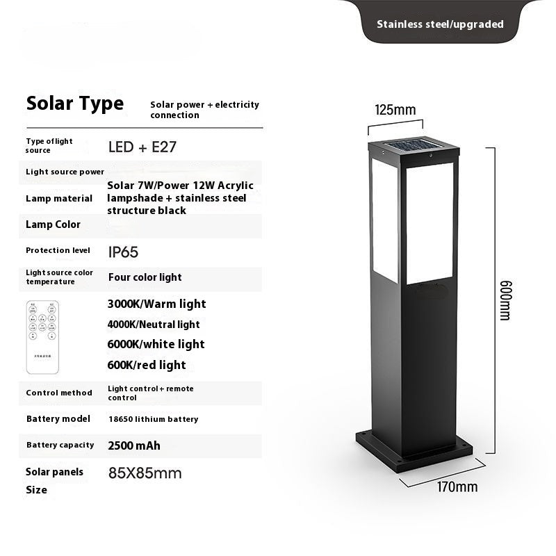 Solar Powered Yard Light